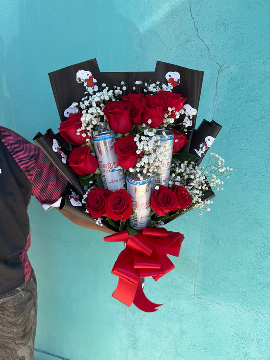 Custom Beverage Rose Bouquet